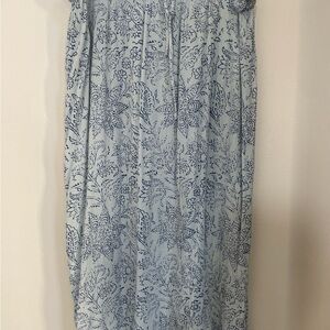 Wonderly Light Blue Floral Maxi Skirt